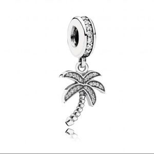 Pandora Palm Tree Charm CZ SSL